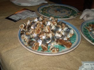 A typical dish made of sardines, sardine rolls of Selinunte